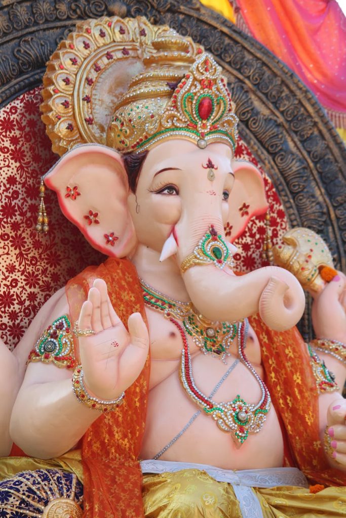 multi colored ganesha statue